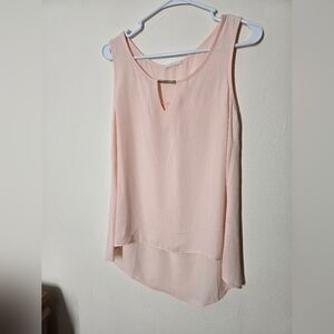 Pretty Good Pink Asymmetrical Sleeveless Tank Top